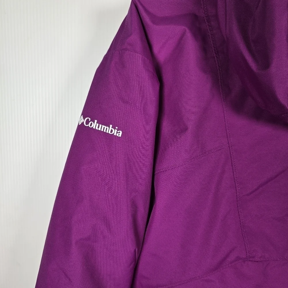 NWOT Columbia Girls Outgrown Omni-Tech Vibrant Purple Ski Jacket Winterwear XL